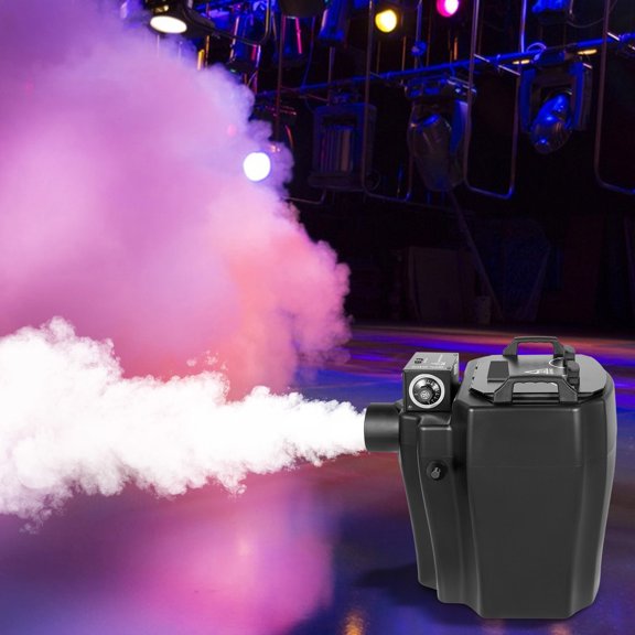 YUQXICC Manual Control Black Dry Ice Fog Machine Low Lying Smoke Machine for Large Stage Performances Parties