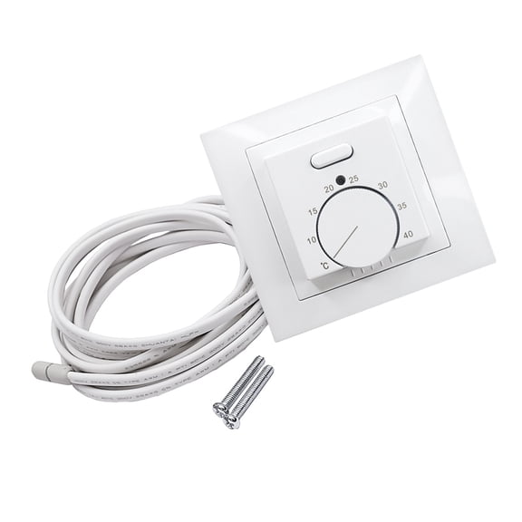 Manual Control Thermostat For Indoor Heating 16A 220VAC Wall Panel LED Indicators External Sensors Energy Efficient