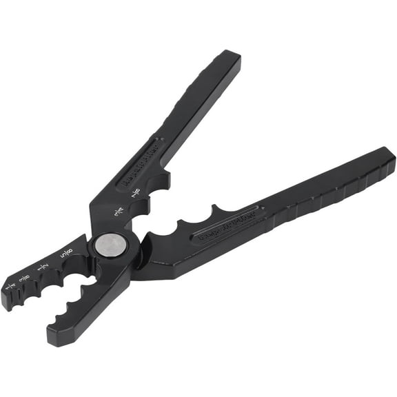 Manual Copper Tube Rounder, Multifunctional Flat Tube Copper Pipe Rounding Repair Pliers 6 Holes Design 1/4 3/8 1/2 5/8 3/4 7/8 Inch, Black