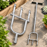 Manual Core Lawn Aerator, Metal Aerator Lawn Tool with 3 Replaceable Hollow Tine