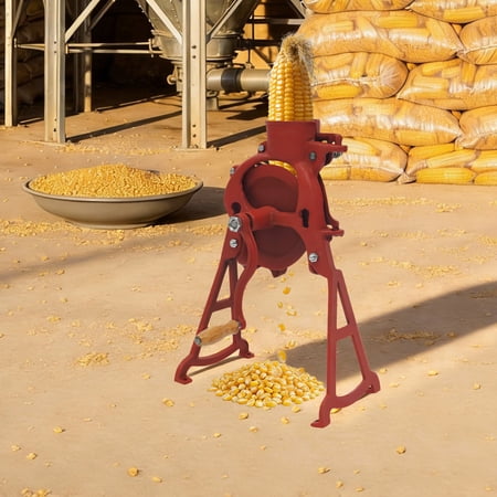 Manual Corn Thresher Hand Corn Sheller with Wooden Handle, Hand Corn Sheller Heavy Duty Shelling Machine Corn Thresher & Peeling Peeler Corn Cob Stripper Tool (Orange) price history and forecast - Unbranded