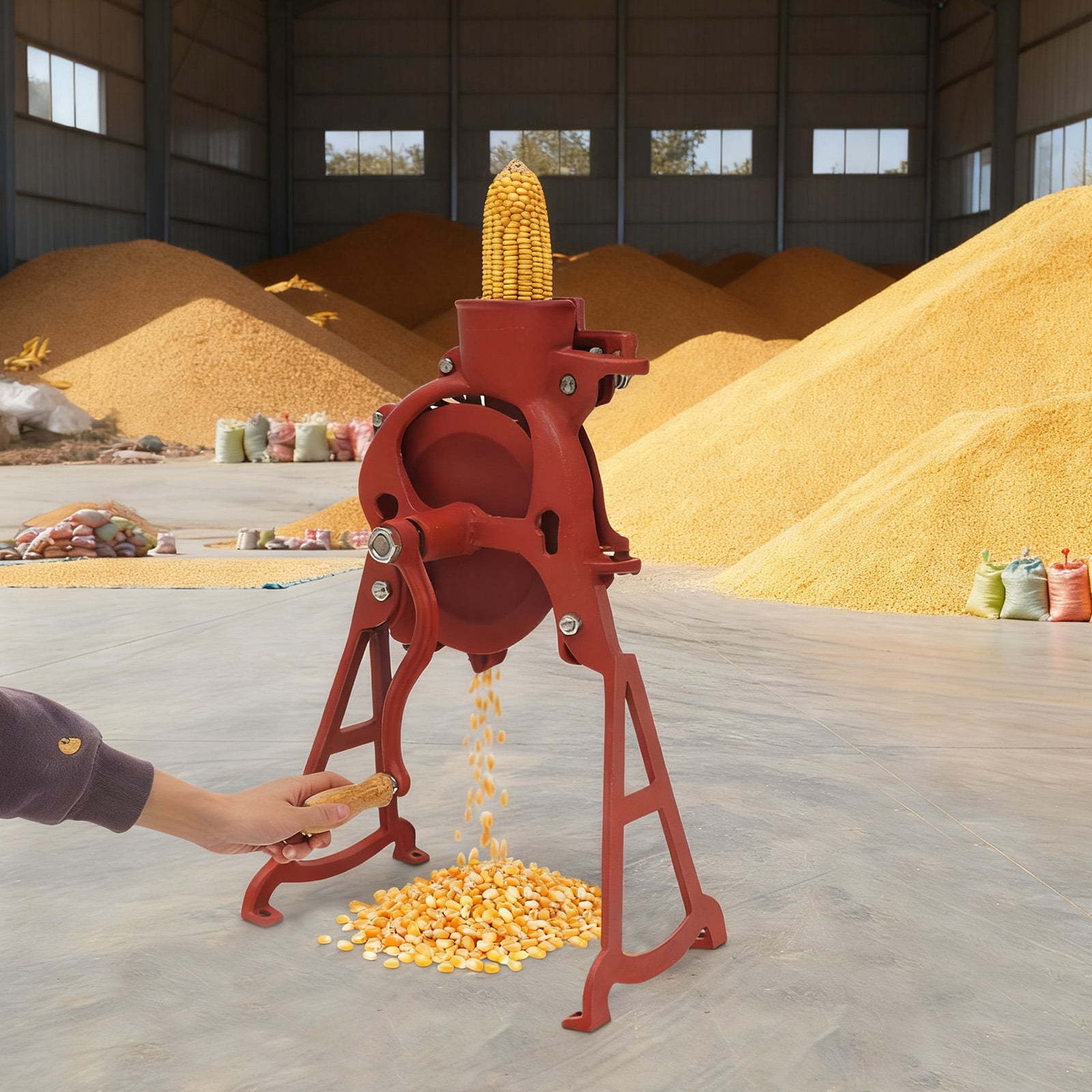 Manual Corn Thresher Sheller Machine Cast Iron Hand Crank Corn Stripper ...