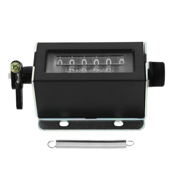 Handheld Tally Counter Manual Mechanical Clicker for Industrial Use Accurate Counting Device for Punch Machines Black 1 Set