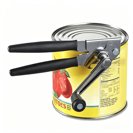Manual Crank Can Opener, Heavy Duty Commercial with Rubber-Coated Handles for Seniors for Kitchen