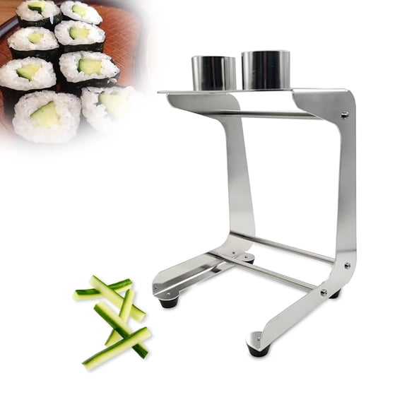 Manual Cucumber cutter, Carrot Slicer with Stand, for Commercial Sushi Restaurant, Stainless Steel, with 8 pieces and 12 pieces blade