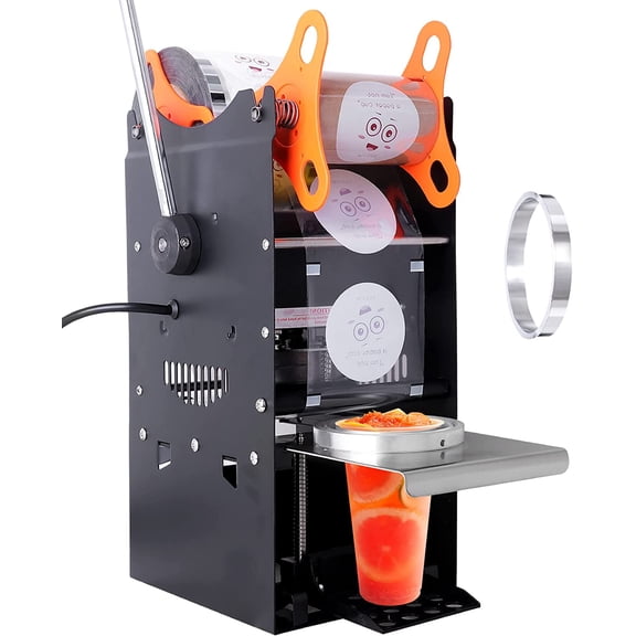 Manual Cup Sealing Machine Electric Cup Sealer for Bubble Boba Milk Tea Cup Sealer for Height 170mm 90mm/95mm Plastic and Paper Cup (110V)