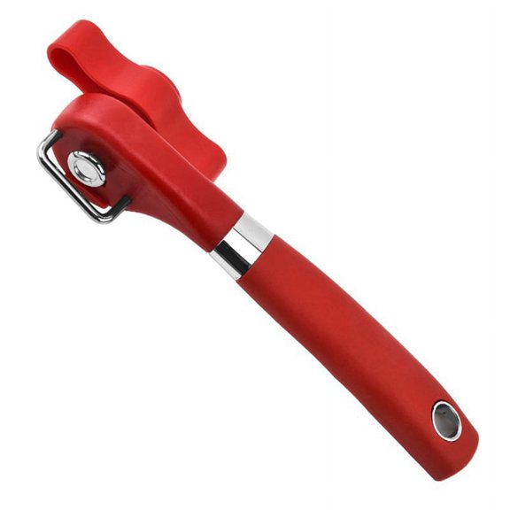 Manual Cutting Can Opener, Handheld Smooth Edge Can Opener, Food Grade Cutting Can Opener, Kitchen & Restaurant Red