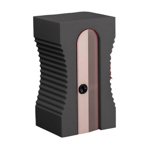 Manual Desktop Pencil Sharpener - Integrated Pen Holder for Desk Organization, Heavy Duty Blade for Home and Office, Compact Stationery Storage Case, Smooth Sharpening for Standard Pencils, Black
