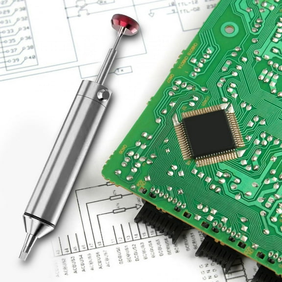 Manual Desoldering Pump Solder Removal Tool Tin Suction Tool Lightweight Smooth to Operate .9inch Long Aluminum