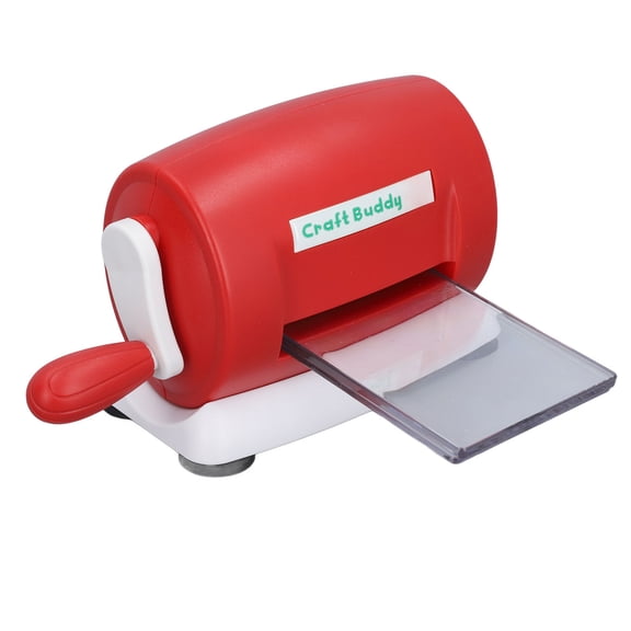 Manual Die Cutting Embossing Machine for Scrapbooking, Red Hand Craft Cutter for Cardmaking & DIY Arts, 10.2 x 5.9 in / 26 x 15 cm