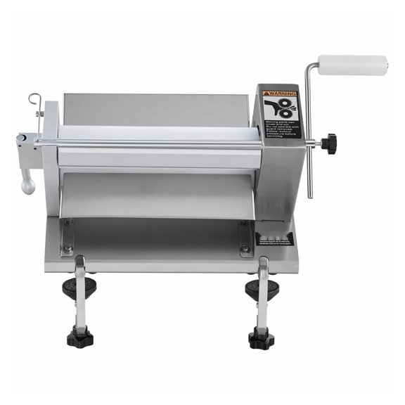 Manual Dough Sheeter - Puff Pastry & Fondant Roller Machine, Adjustable 1/2" Thickness, Removable Parts for Easy Cleaning, Home & Commercial Kitchen Use
