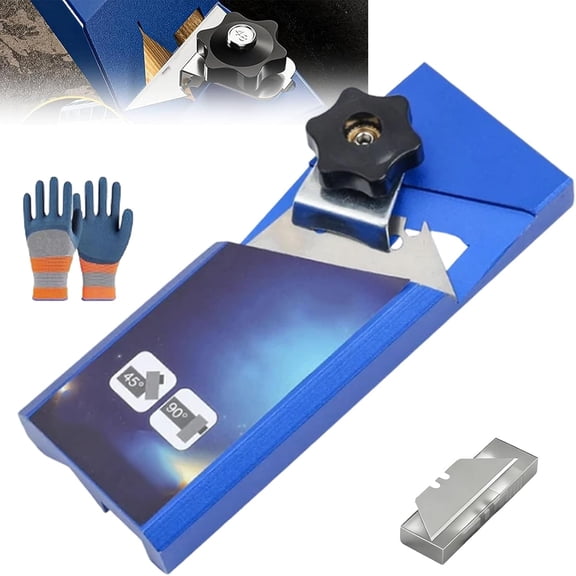 Manual Drywall Chamfer Tool Gypsum Board Cutter, Portable Edge Trimmer for Sheetrock Repair & Home Improvement(Blue)