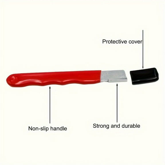 Manual Dual-Stage Knife & Scissor Sharpener – Red Sharpener with Tungsten Steel Edge Restorer and Diamond Ceramic Honing Slot for Kitchen and Garden Tools