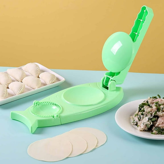 Manual Dumpling Skin Maker Tool | Non-Slip Handle | Food Grade PP | One-Piece Mold | 29x13cm | Household Kitchen Press for Easy Uniform Dumpling Wrappers | Durable, Easy Clean