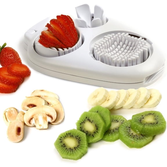 Manual Egg & Fruit Slicer, Multi Function Stainless Steel Kitchen Cutter for Slicing, Wedging, Dicing, Fancy Garnishes, Home Kitchen, Meal Prep & Daily Cooking Use,3 in 1