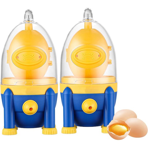 Manual Egg Spinner with Pull Rope, Upgraded, Multi-Functional Egg Beater, Mixes Whites and Yolks, 2-Pack