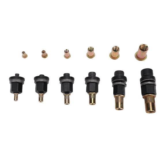 Manual Electric Rivet Tool Set with Mandrels Nuts M3 M4 M5 M6 M8 M10 Adapters 11.8 in / 30 cm