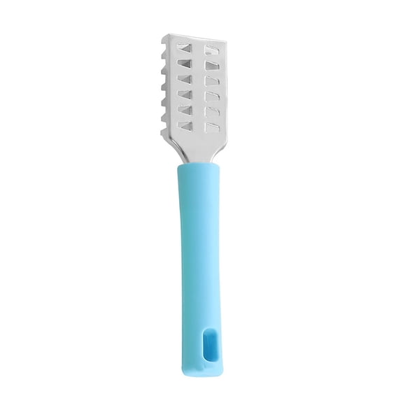 Manual Fish Scaler Descaling Device Stainless Steel Ergonomic Handle Serrated Edge Easy Clean for Kitchen Seafood Prep