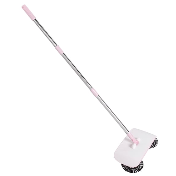 Manual Floor Carpet Sweeper Home Push Broom and Mop Cleaner Pink 13.8 x 7.3 Inches / 35 x 18.5 cm
