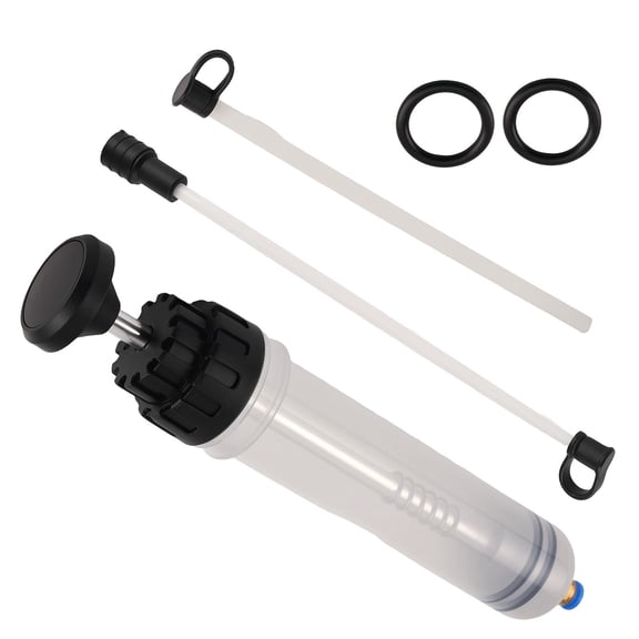 Manual Fluid Extractor Pump 200cc White PP Oil Change Tool with Dual Pipes for Cars, Motorcycles, Boats & Lawnmowers, Vacuum Extraction Maintenance Kit, SKU 13411275