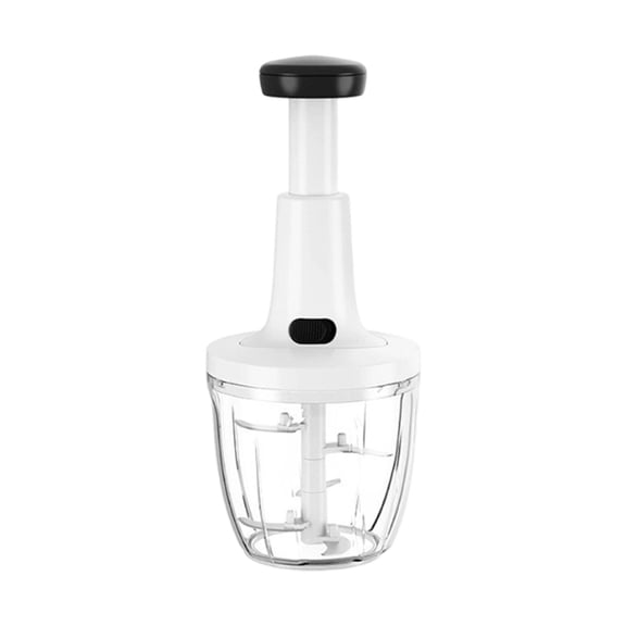 Manual Food Chopper 11.8 Inch Hand Push Express, Vegetable Dicer Mincer with Sharp Blades, Onion Cutter Garlic Mincer with Container for Chili Meat Nuts Herbs, Kitchen Accessories