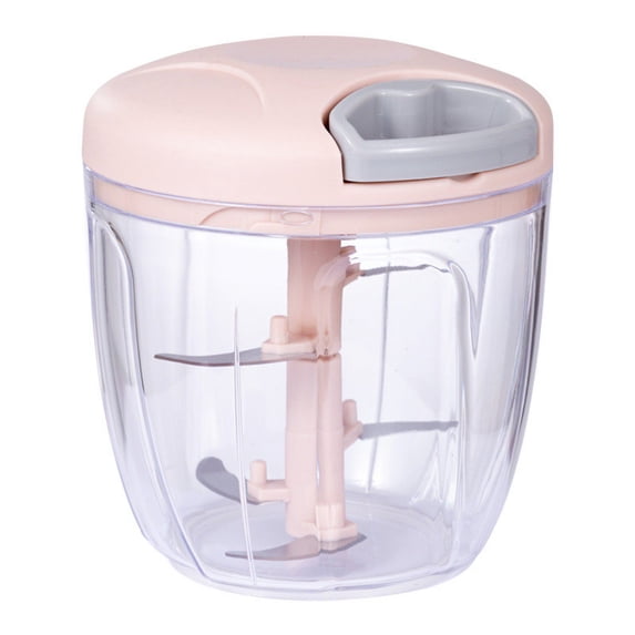 Manual Food Chopper, Hand-Pull Garlic and Vegetable Chopper for Kitchen, Stainless Steel Blade, Easy to Clean, 500ml and 900ml Capacity