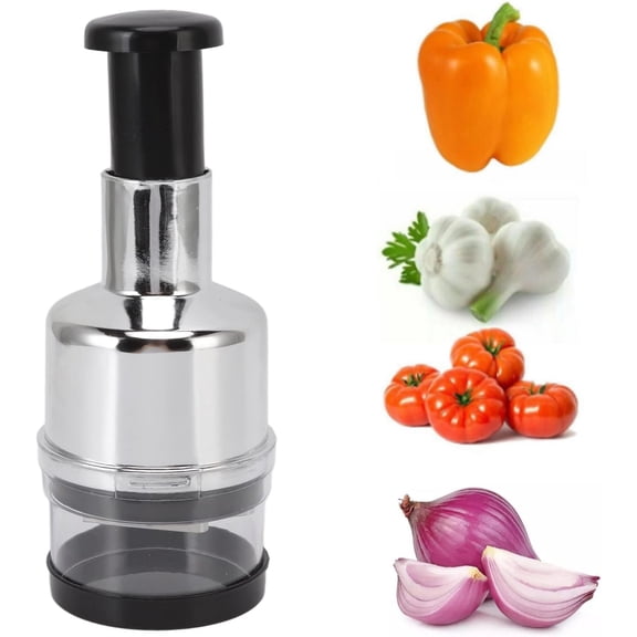 Manual Food Chopper, Stainless Steel Manual Onion Chopper Hand Chopper for Vegetables, Vegetable Cutter Onion Garlic Nut Choppers for Onion Garlic Vegetables Fruit Nut