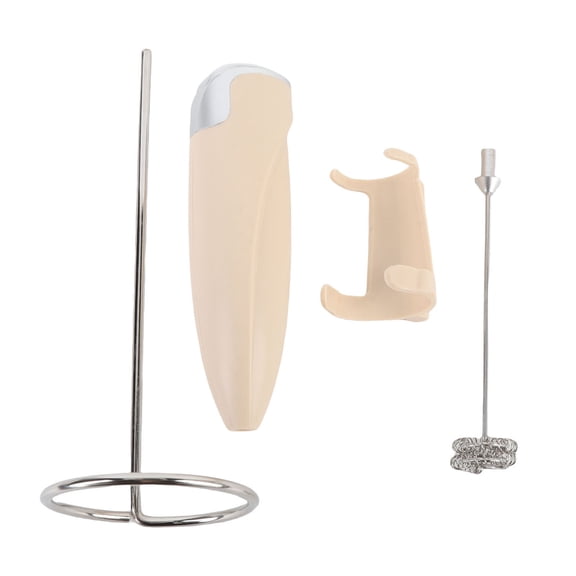 Handheld Milk Frother, Portable Electric Foam Maker for Coffee & Drinks - Apricot