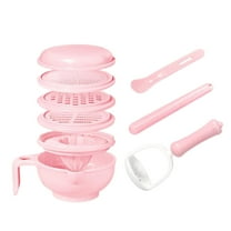 Manual Food Processor, 9-Piece Puree Stick Tool Set for Grinding Baby Food, Safe Plastic Material, Easy to Clean and Store, Perfect for Homemade Purees and Nutritious Meals