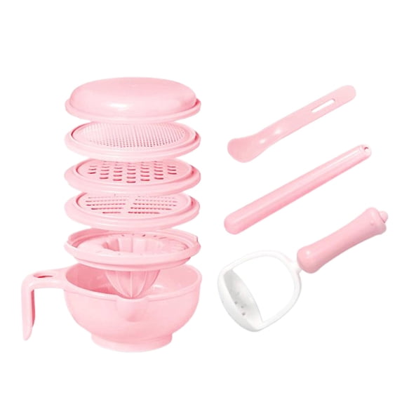Manual Food Processor, Baby Food Grinder, Food Grinding Bowl Set, Safe Food-Grade Plastic, Multi-Function, Compact Storage
