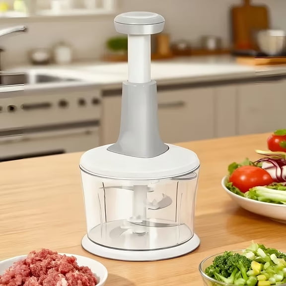 Manual Food Processor - Handheld Vegetable Chopper & Meat Grinder - No Electricity Needed for Quick and Easy Meal Prep