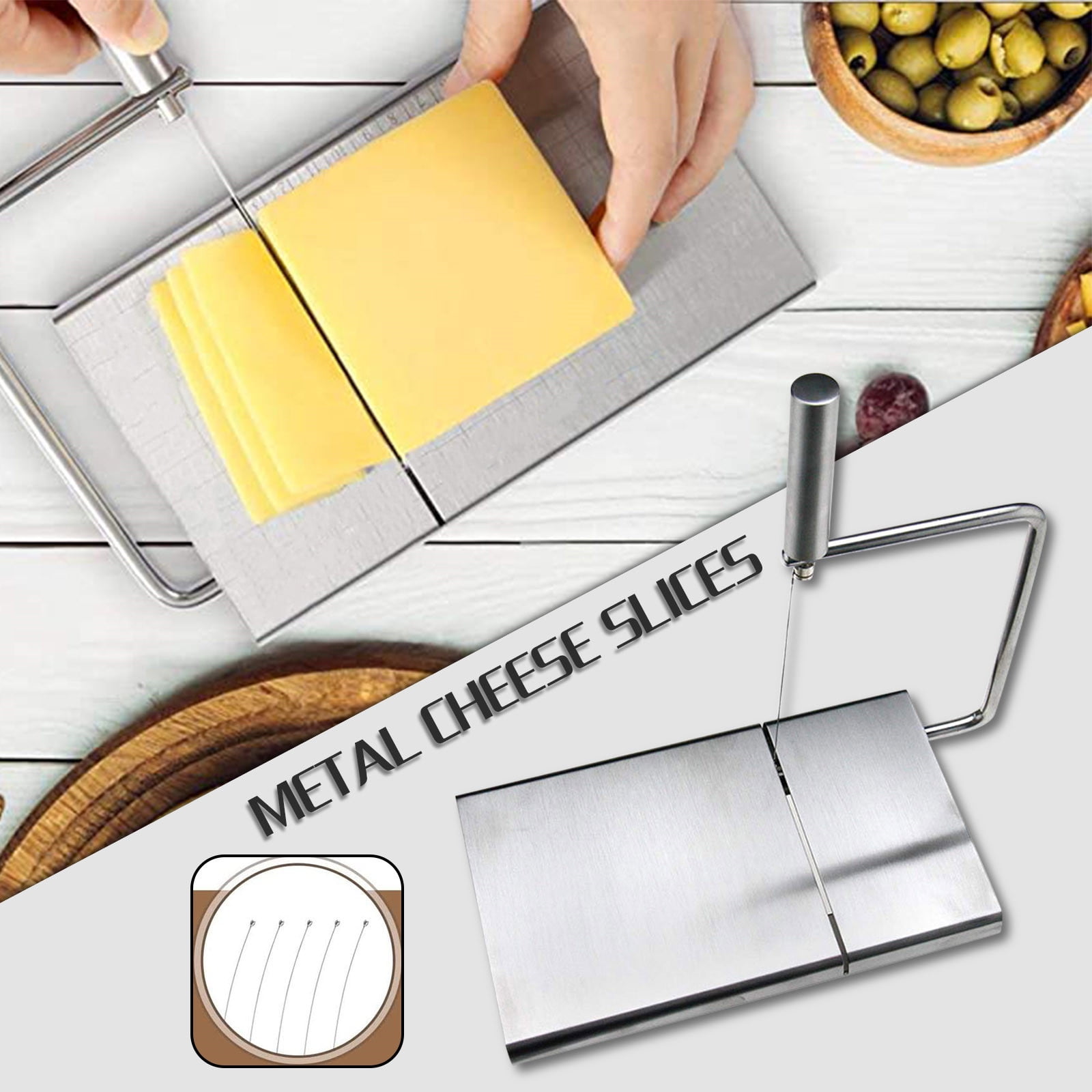 Manual Food Processor Stainless Steel Cheese Cut Wire Cheese Cut For