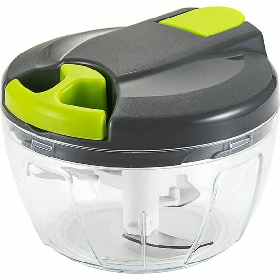 Manual Food Processor Vegetable Chopper, Hand Pull String Chopper, Portable Hand-Pull Vegetable Cutter for Onions, Garlic, Nuts & Herbs