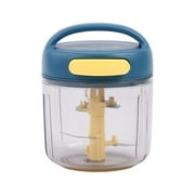 Manual Food Processor - Vegetable Chopper, Hand - Pull String - for Chopping Veggies, Fruits - Stainless Steel Blades