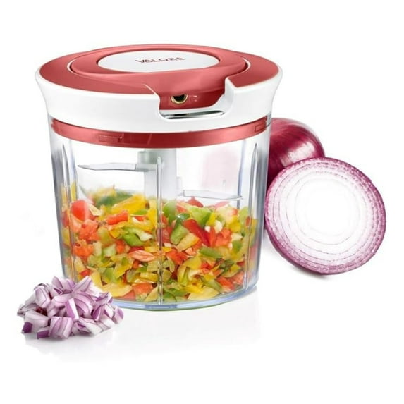 Manual Food Processor Vegetable Chopper Large 1.2L (5 Cup) – Heavy Duty Garlic & Onion Cutter – Portable All-Purpose Quick Chop Kitchen