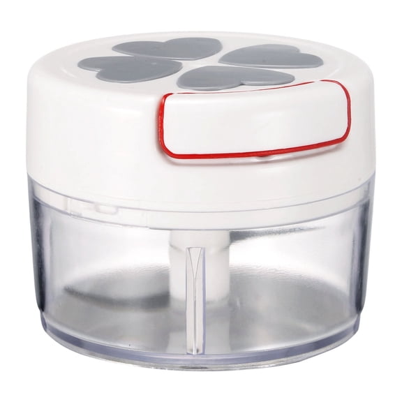 Manual Food Processor Vegetable Chopper, Portable Hand Pull String Garlic Mincer Onion Cutter for Veggies, Ginger, Fruits, Nuts, Herbs, 3.5X3In (1Pcs) Grey