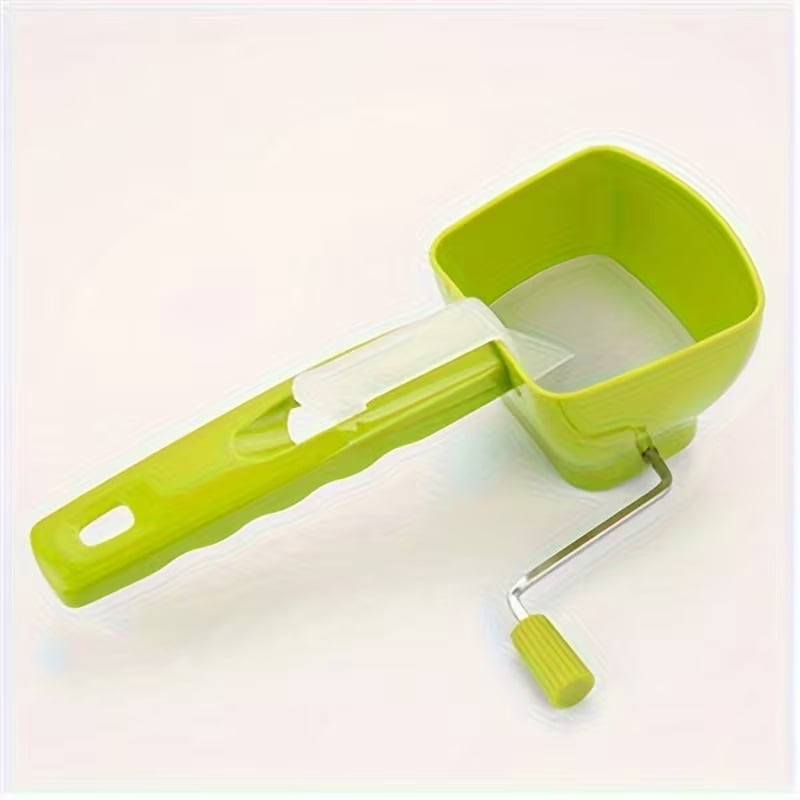 Manual Food Processor (with hand crank) - Portable vegetable chopper for camping, picnics and kitchen use