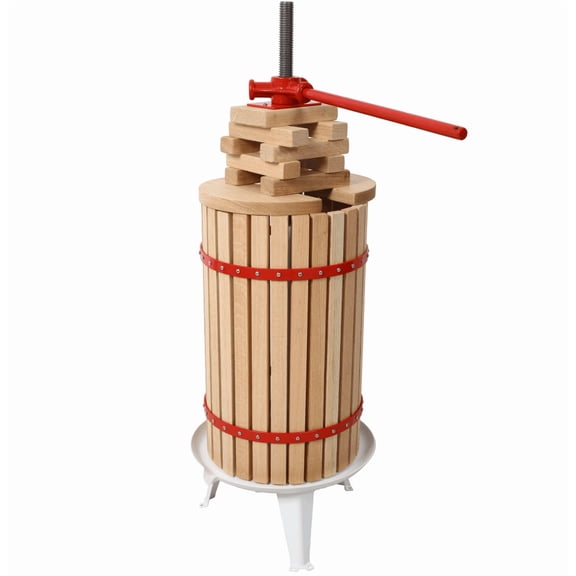 Manual Fruit Press for Wine-Solid Wood, 7.9 Gal, Apple Grape Berry