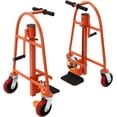 thumbnail image 1 of Manual Furniture Move Tool, 1300 lbs Capacity Heavy Duty Moving Tool Set, Crate Mover with 6 Inch PU Swivel Casters, 12-inch Lift Height Machinery Mover Pake Moving Dolly for Sofas Wardrobes (Orange), 1 of 8