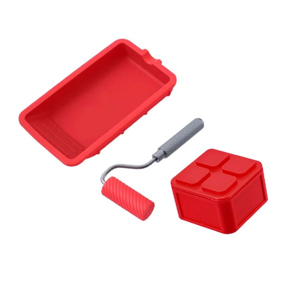 Manual Gadgets Set With Silicone Roller Brush And Spreader Tray For Secure Crafting Applications