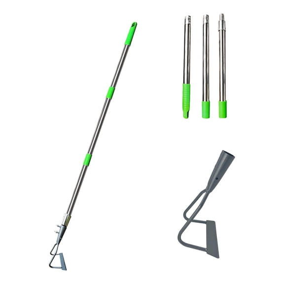 Manual Garden Trim Tool With Detachable Long Handle For Effortless Uprooting And Soil Loosening Steel Hand Puller Backyard Farm Care