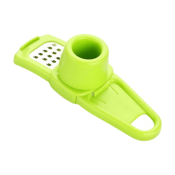 Manual Garlic Press and Ginger Grater Multifunction Kitchen Tool with Peeling Tube Garlic Mincer Crusher and Grating Surface