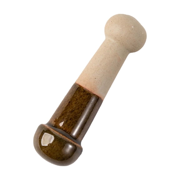 Manual Garlic and Herb Grinder Made of Glazed Ceramic, Deep Bowl Pestle Set for Crushing Spices, and Pills, Handy Kitchen Accessory for Cooking Lovers with Dishwasher Friendly Design