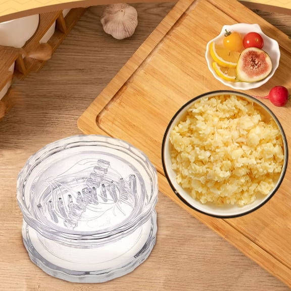 Manual Garlic Press Mincer | Multi-Functional Handheld Grinder | Food-Grade Plastic | Effortless Garlic & Ginger Crusher | Ergonomic Handle | Easy Clean Dishwasher Safe | Compact Kitchen Gadget