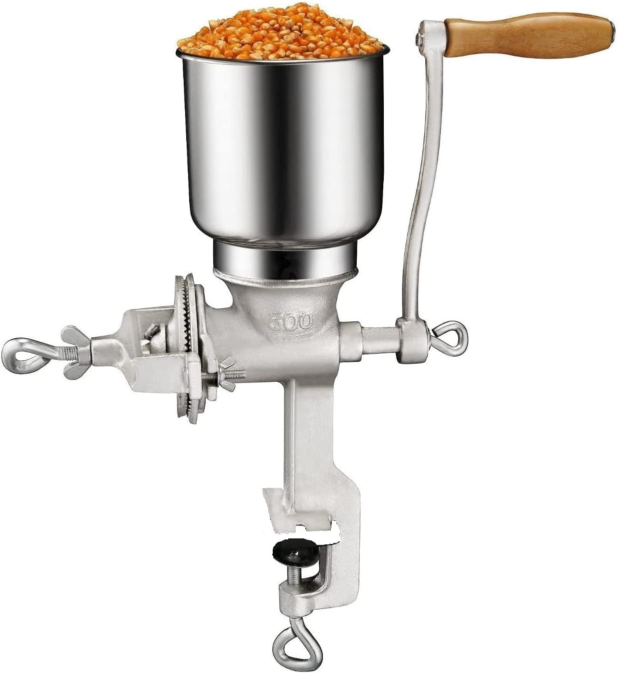 Manual Grain Grinder, Food Mill Hand Crank Cast Iron Manual Grinder