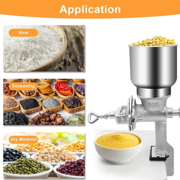 Manual Grain Grinder Hand Operated Corn Mill Cast Iron Table Clamp Wheat Nut Coffee Seed Maker for Home Kitchen