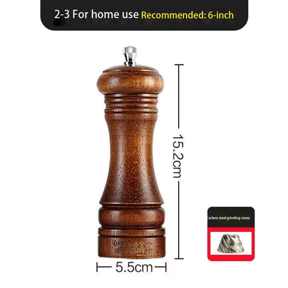 Manual Grinder Sea Salt & Black Pepper Mill Salt Shaker & Sichuan Pepper Jar