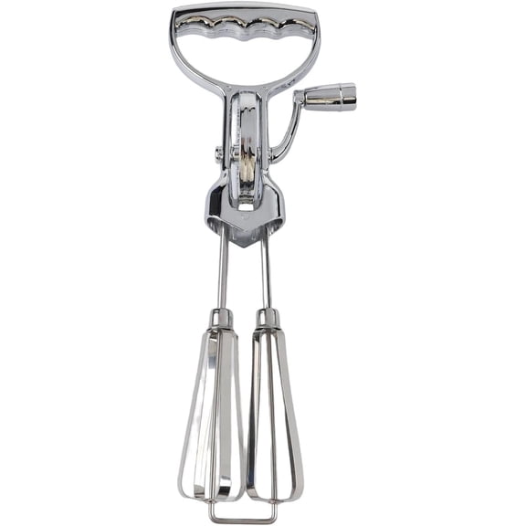 Manual Hand Crank Mixer Stainless Steel Egg Beater for Dough Batter Cream Sauce, Large 31cm