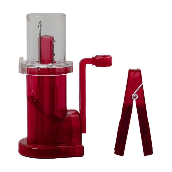Manual Hand Crank Rope Weaver Knitting Machine for Jewelry Making Bracelet Braiding Tool and Spool Knitter for Creative Crafting Projects 5x2x2 Inch Red
