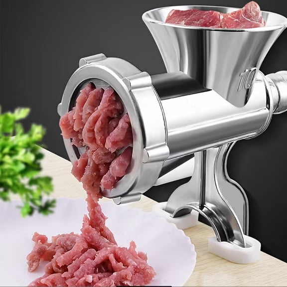 Manual Hand-Crank Vegetable and Meat Grinder - Versatile Non-Electric Kitchen Tool with Table Clamp for Home Use
